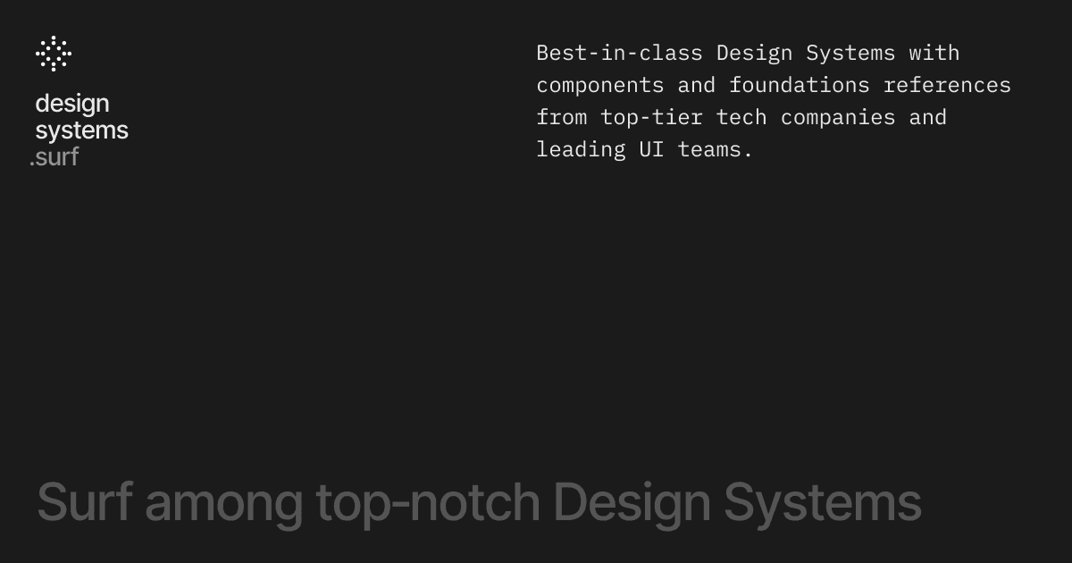 Design Systems Database: Surf among top‑notch Design Systems