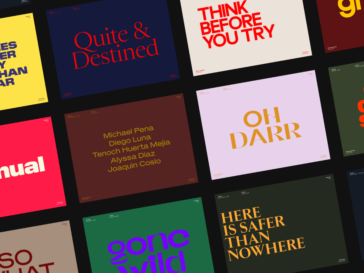 Typography Inspiration | January 2019 Font Selection