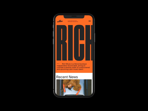 Rich Music—Mobile View by Hrvoje Grubisic on Dribbble