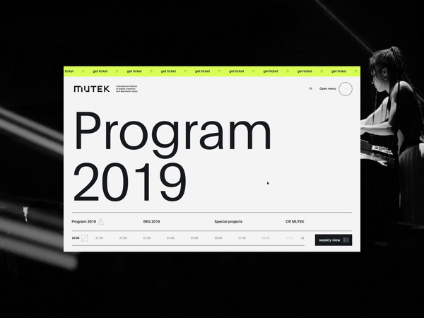 Mutek™ festival · Program by Pierre-Jean Doumenjou on Dribbble