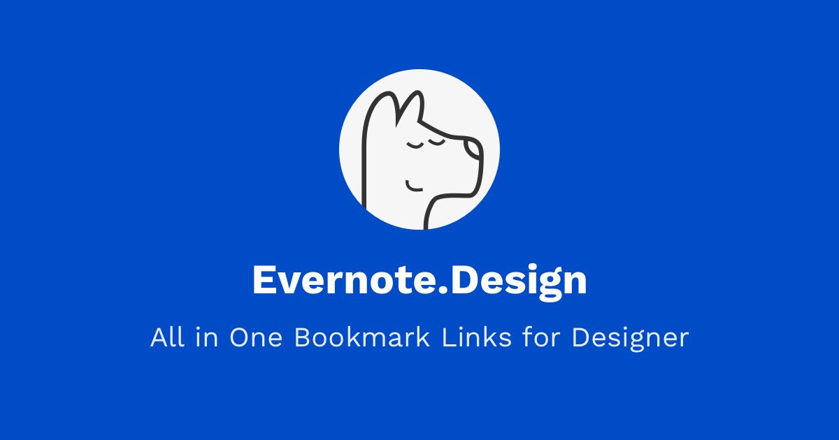 All in One Bookmark Links for Designer - Evernote.Design