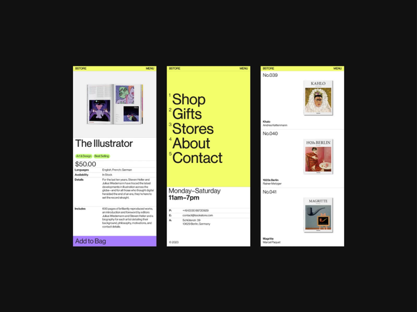 Bookstore by Marijana Grbovic on Dribbble