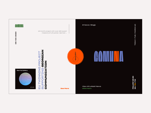 Layout #14 / Concept for news web by Nino Lekveishvili for Leavingstone on Dribbble