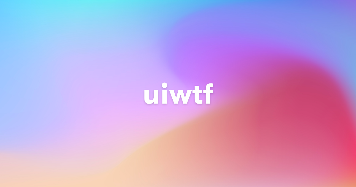 uiwtf — an experimental laboratory for user interfaces