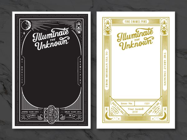 Pin Card Back Designs - Illuminate the Unknown by Amy Hood for Hoodzpah on Dribbble