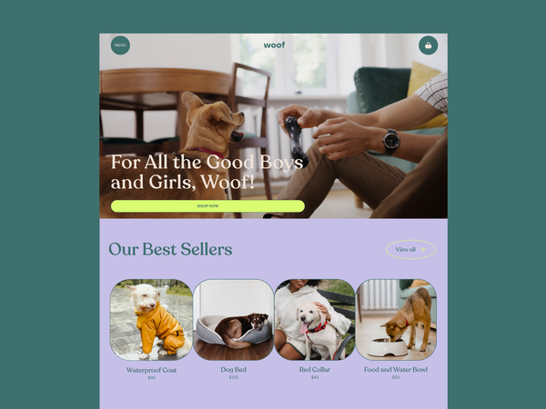 Pet Store Website by tubik UX for tubik on Dribbble
