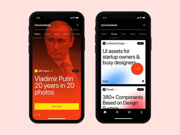 News App by bahanotdead for Craftwork Design on Dribbble