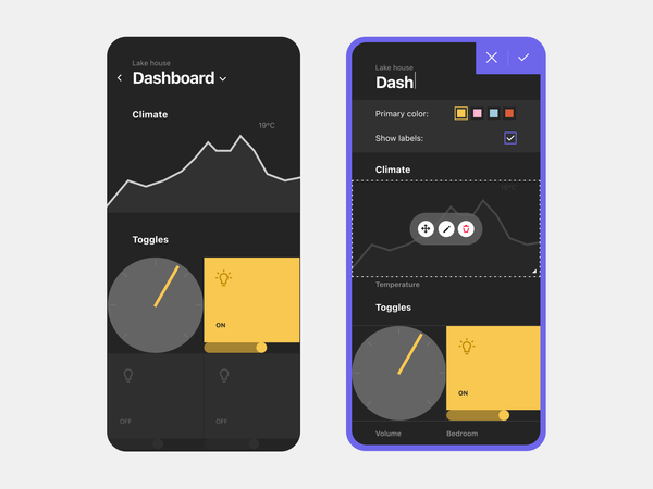Home automation dashboard by Jarek Ceborski on Dribbble