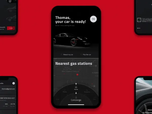 Porsche Passport | Menu Interaction by Julia Trut