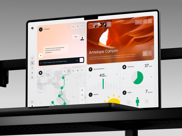 AI Travel Assistant Dashboard by Jack R. for RonDesignLab ⭐️ on Dribbble