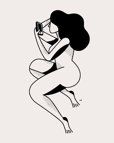 Image of Nude With Phone #7