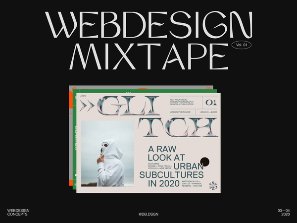 Webdesign Mixtape on Behance by Davide Baratta on Dribbble