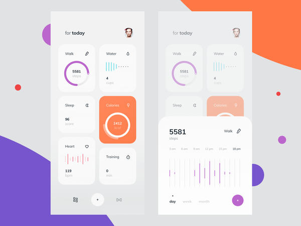 Fitness Activity Tracker Dashboard #3 by Cuberto