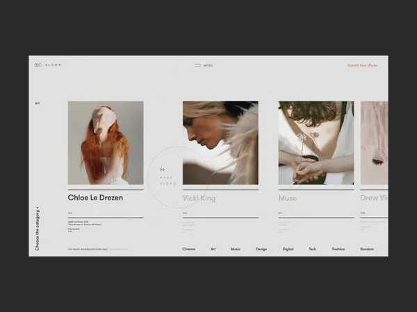 Blown Art Works and News Platform by Zhenya Rynzhuk