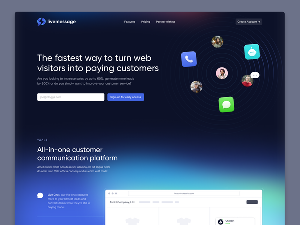 💭 Live Message by James on Dribbble