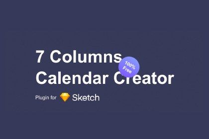 7 Columns Calendar Creator — Free Design Resources