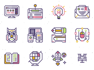 Dribbble - Finished Personal Icon Set by Marc Thomas