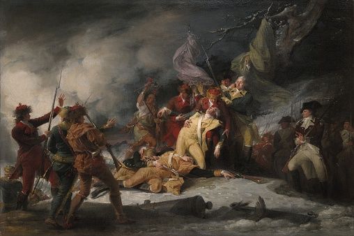 Fine art : The Death of General Montgomery in the Attack on Quebec, December 31, 1775, 1786