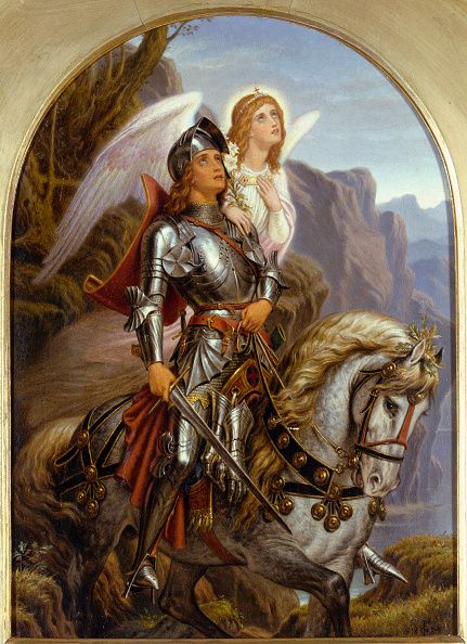 News Photo : Sir Galahad and His Angel by Noel Paton