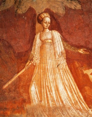 Fine art : Ball game, detail from Games of the Borromeo, by Michelino da Besozzo, fresco