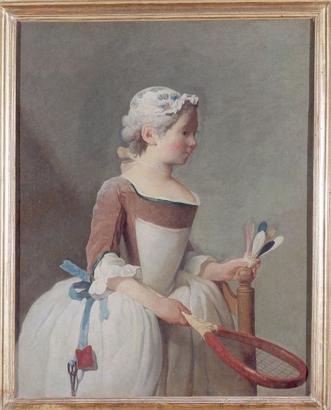 young-girl-with-a-shuttlecock-by-jeanbaptistesimeon-chardin-picture-id541248226