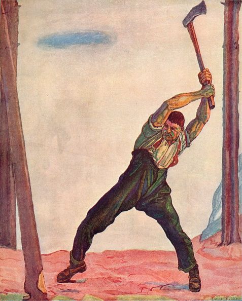 the-woodcutter-1910-painting-housed-in-the-muse-dorsay-paris-from-the-picture-id588383765