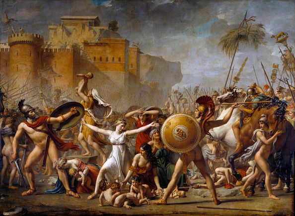 News Photo : Hersilia and The Sabine Women stopping the battle...