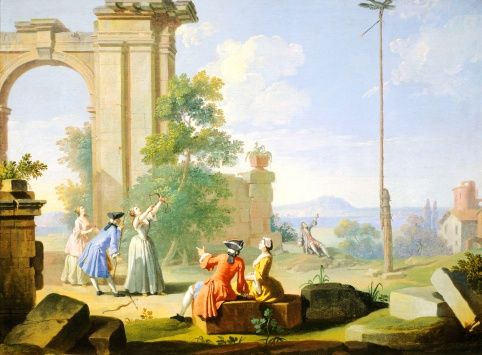 games-archery-17511752-by-giuseppe-zocchi-oil-on-canvas-illustration-id146266423