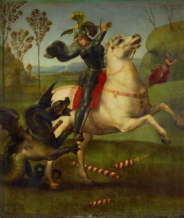 Stock Illustration : Saint George and the Dragon