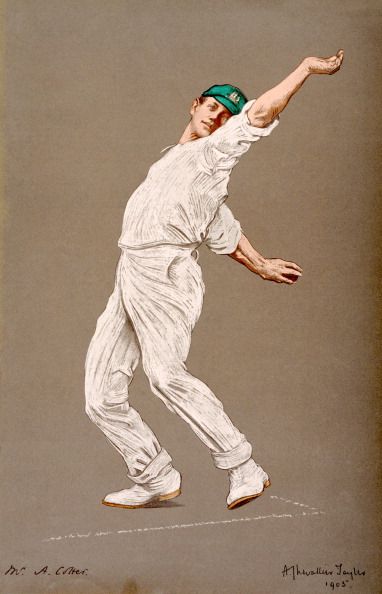 australian-cricketer-albert-tibby-cotter-one-of-a-series-of-48-crayon-picture-id186208687
