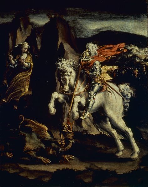 News Photo : 'Saint George and the dragon , by Lelio Orsi, c....