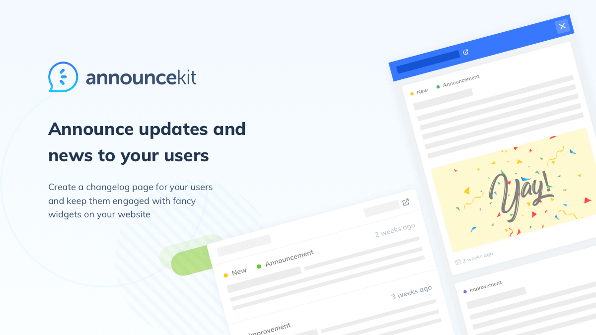 AnnounceKit - Hassle-free changelog service with beautiful widgets