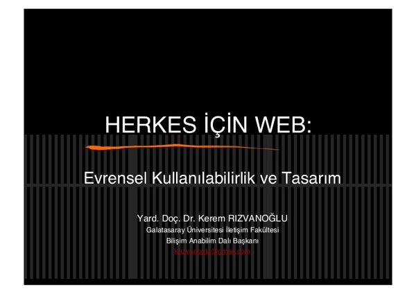 Kerem Rizvanoğlu - Herkes Icin Web