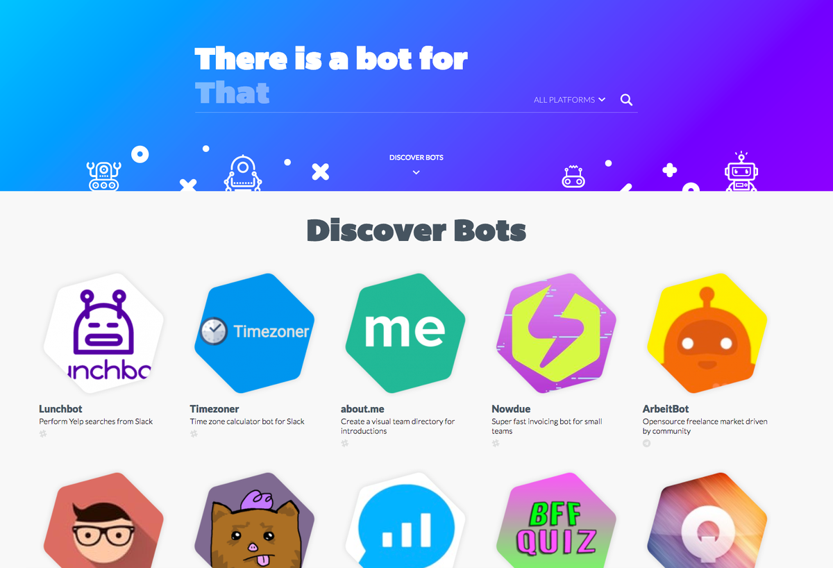 There is a bot for that | A search engine for bots