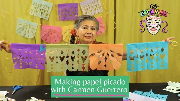 Papel Picado (paper decorations) with Carmen Guerrero