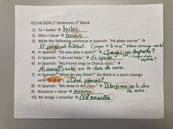 Miércoles, 14 de febrero Oraciones