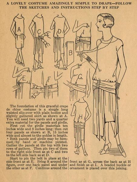 The Midvale Cottage Post: Home Sewing Tips from the 1920s - A Lovely Frock with Draping
