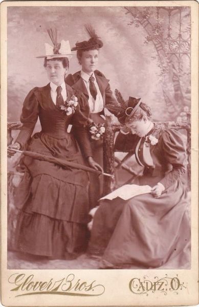 Walking or traveling suits, 1890s.