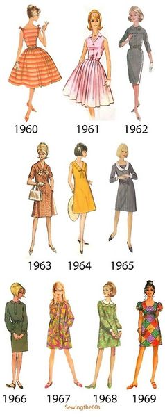 Fashion throughout the sixties