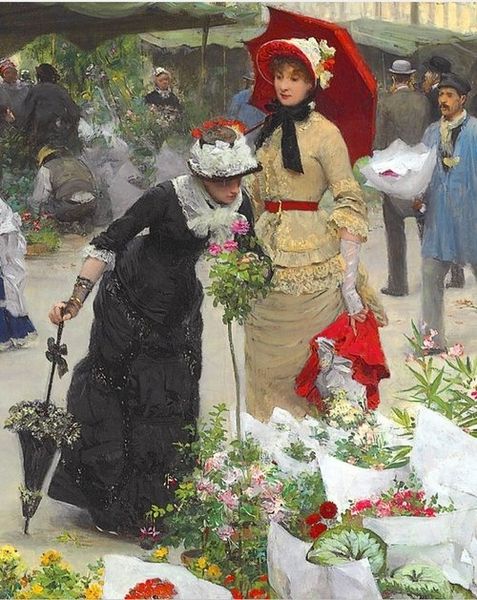 Victor Gabriel Gilbert, Le Marche des Fleurs, 1880