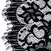 Gorgeous Swiss Floral Rayon Lace - Black