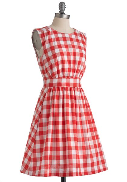 Emily and Fin Too Much Fun Dress in Cookout Crimson | Mod Retro Vintage Dresses | ModCloth.com