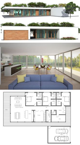 Modern Architecture, House Plan from ConceptHome.com, floor plan.