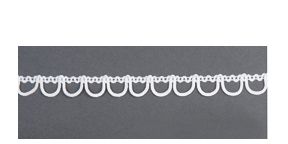 Button Looping - Non Elastic - White  1/2" spaced non-elastic loops used on bridal gowns for making…