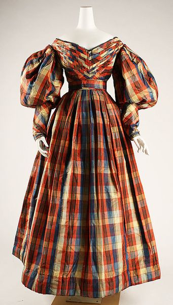 British Silk Dress, circa 1830-40