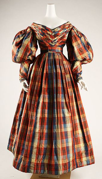 British Silk Dress, circa 1830-40