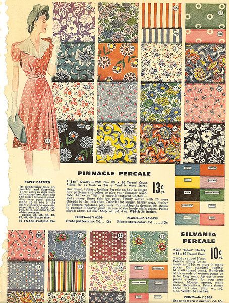 1940s vintage fabric patterns