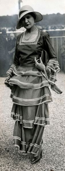 A woman at Longchamp Racecourse in France, 1930.