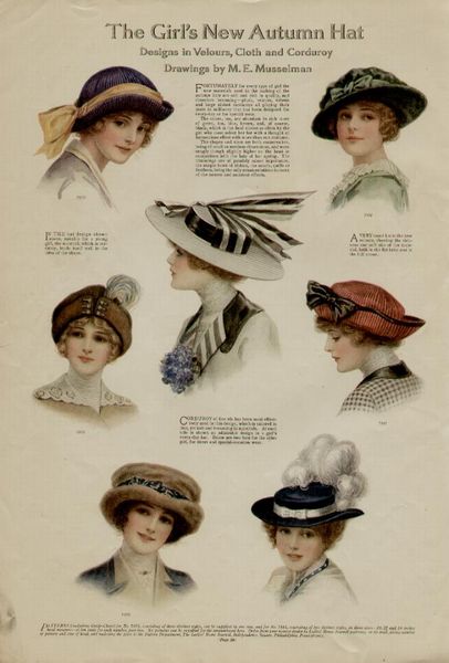 1913 ladies' hat fashions