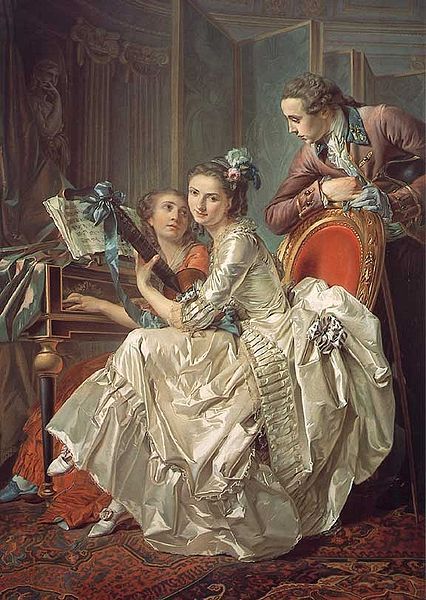 The Music Party by Loius Rolland Trinquesse, 1774